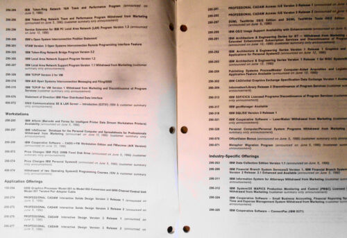 IBM Announcement Letter Summary, June 19, 1990 : System/370; AIX; Token-ring etc - Picture 3 of 17