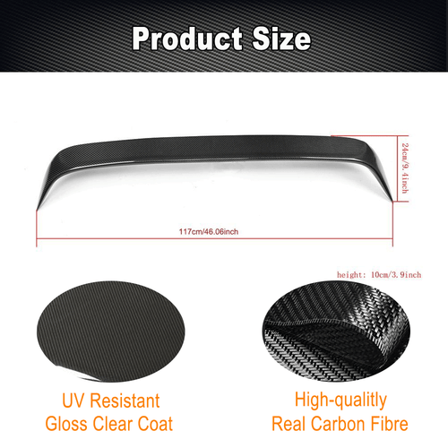 REAL CARBON Rear Roof Spoiler Wing Fit for Benz W205 Sedan C250 C300 C63  15+ - Bild 7 von 11