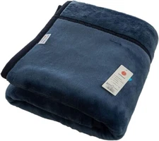 Nishikawa Blanket Double Layer Acrylic Single Size 140x200cm Made in Japan Navy