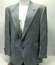 Evan Picone Gray Wool Acetate Lined Blazer Jacket Size 42R