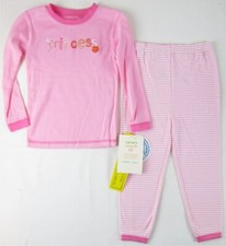 NWT Carter's Girl's 2 Pc. Pink Princess Pajamas Pajama Set, 2T
