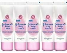 Pack of 5 Johnson Johnson Baby Cream 100 gm Each FREE FAST SHIPPING