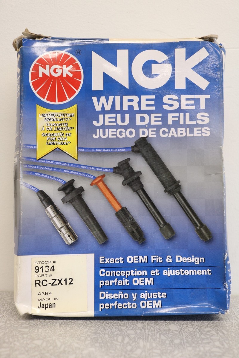 NGK Spark Plug Wire Set Part # RC-ZX12 Stock # 9134 Made in Japan