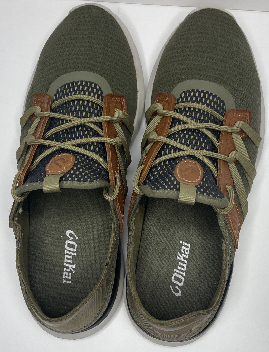 Olukai Mio Li Mens 10 Hunter Green Lava Rock Oxford Sneakers Shoes 10440HGLR eBay