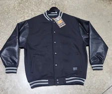 FB COUNTY Mens Varsity Leather Sleeves Baseball Jacket  Coat