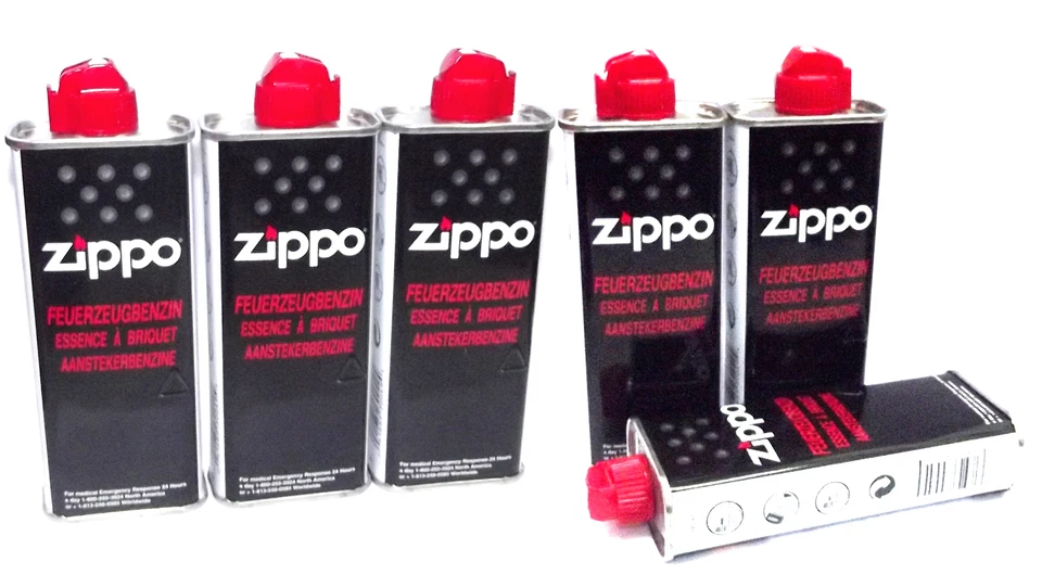 ZIPPO - Lot 2 Recharge Briquet Essence Zippo 125 ml - 6 Pierre offert