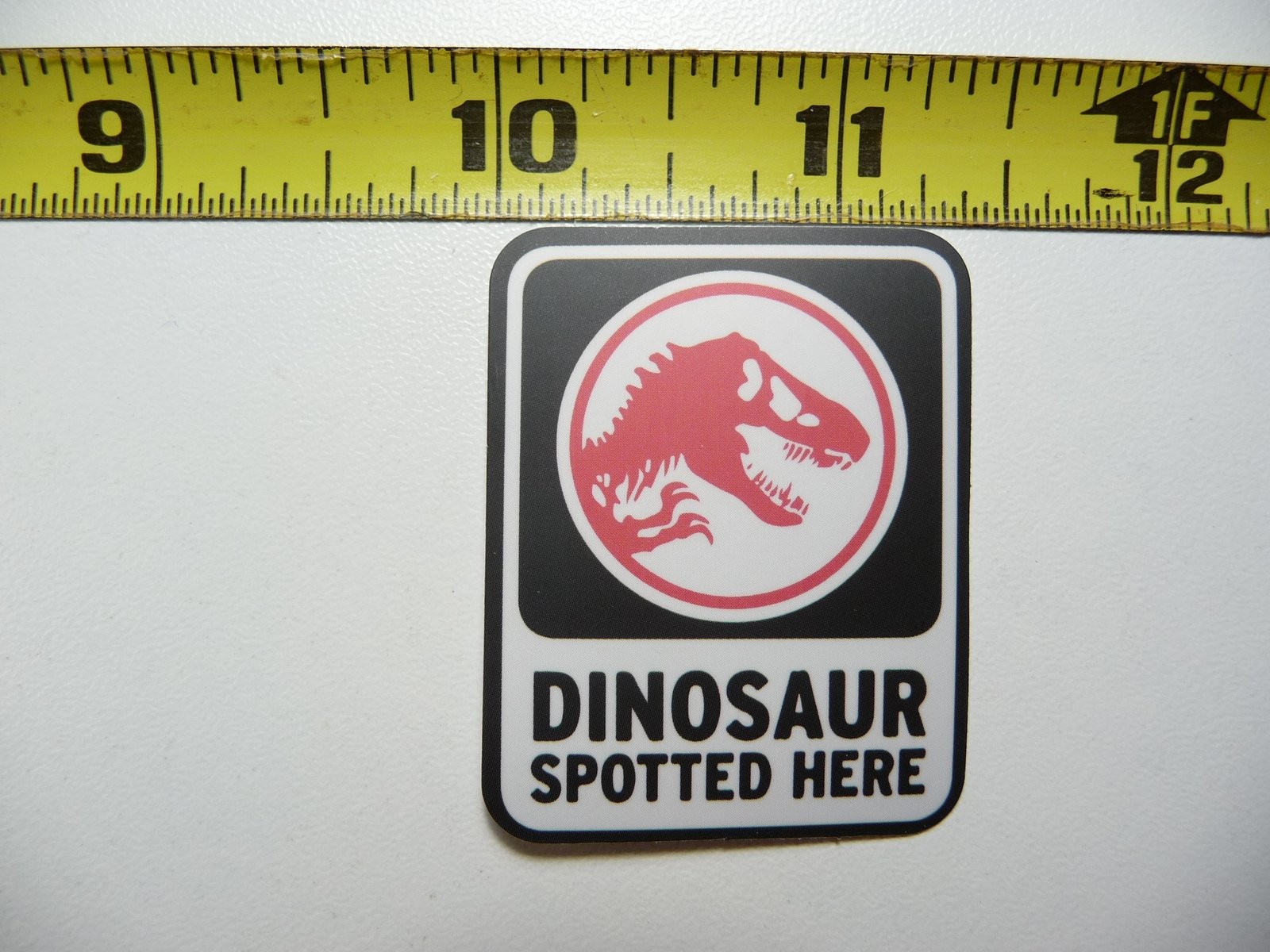 Funny Spotted Here Dinosaur Sticker Decal for Wall or Door