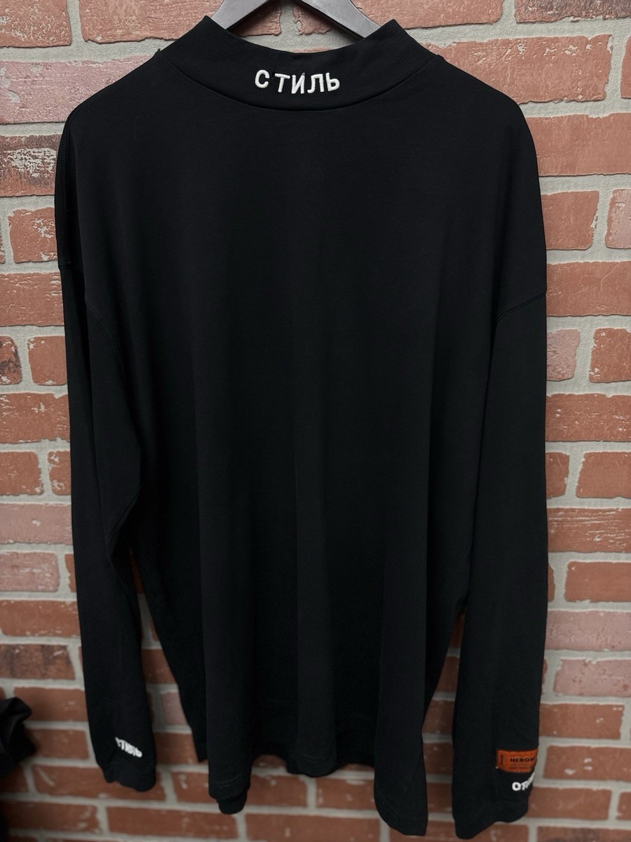 Heron Preston “Style” Black Long Sleeve Turtle Neck Size XXL