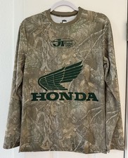 Honda JT Racing Shirt Mens Jersey Long Sleeve Mossy Camo Green Size Small NEW