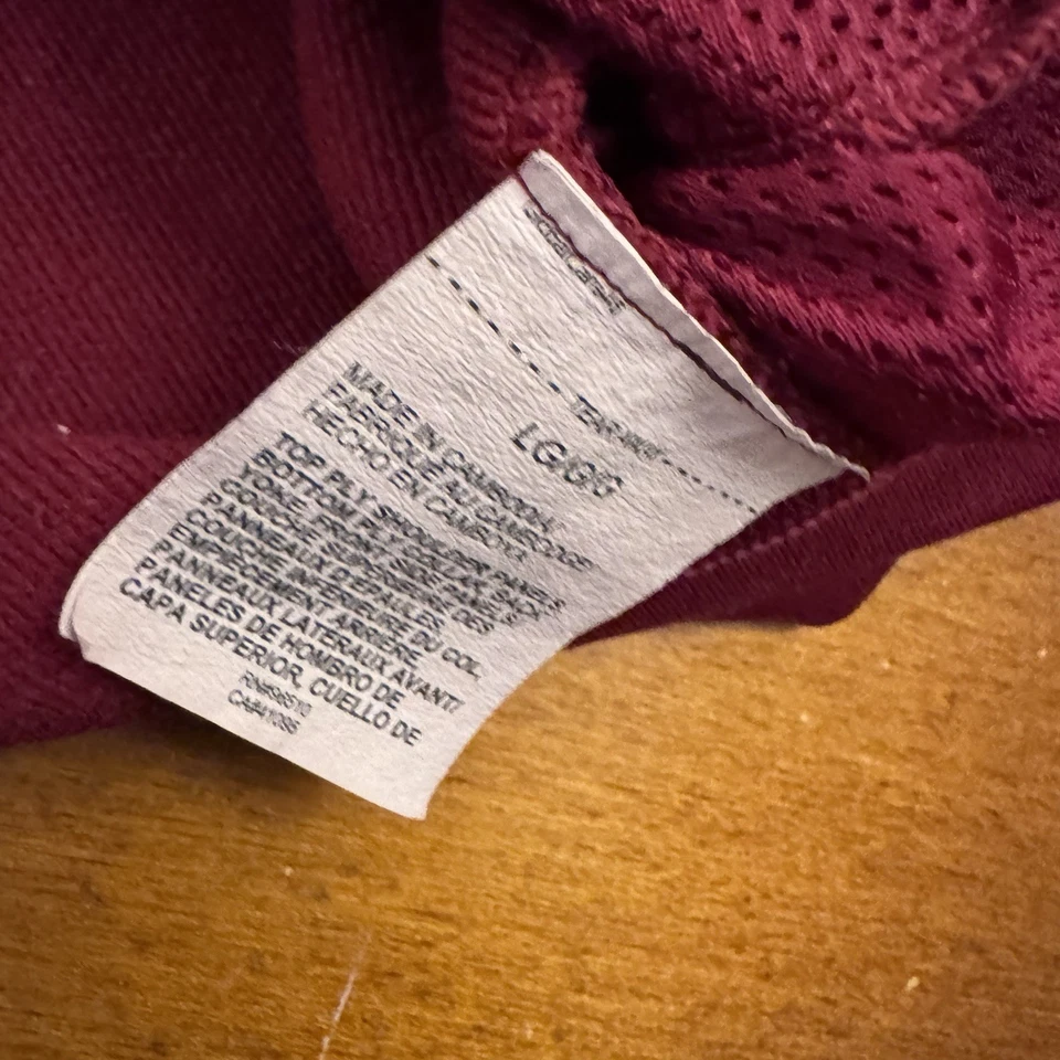 Sudadera con Capucha FDU Fairleigh Dickinson Para Hombre Grande Roja Gris Emitida por Jugador Foto 3 de 4