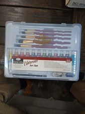 Royal Langnickel Watercolor Art Set 25 Pc. No white.Yellow and violet open,used