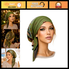 Soft Knit Cotton Pre-Tied Headscarf for Women, Non-Slip Fashion Headwear