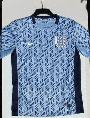 Nike England 2023 Damen WM Away Fußball Trikot Gr. M Coast Blue Selten