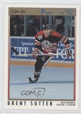 1991-92 O-Pee-Chee Premier Brent Sutter #156 e0v