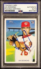 Ian Desmond Nationals Signed 2010 Topps National Chicle Card #274 PSA Authentic