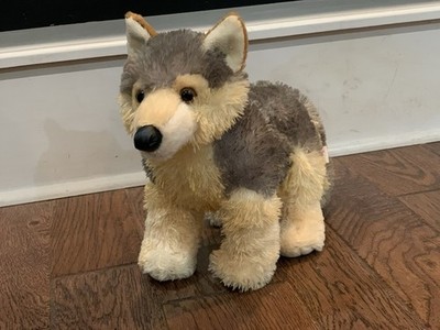 Aurora Plush Stuffed    12'' Gray Timber Wolf /Preowned/good condition
