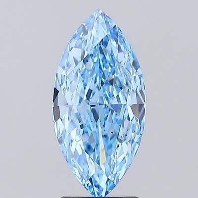 3.04 Ct Marquise Cut Fancy Vivid Blue IGI Stone Lab Diamond, VS2   The Ultimate