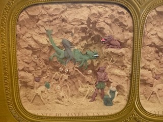 ANTIQUE FRENCH TISSUE STEREOVIEW PHOTOGRAPH DIABLERIES DEVILS SKELETONS #2