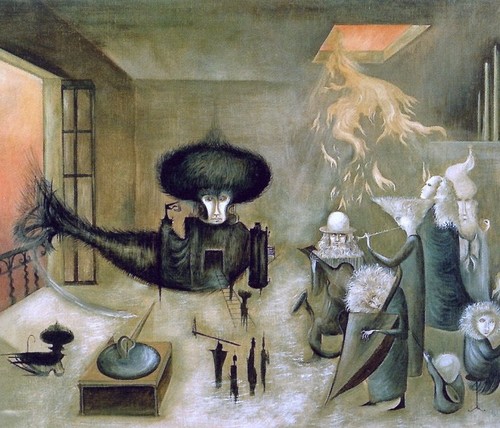 Leonora Carrington Signed Oil Painting on Canvas 16x24 in Surrealism ...