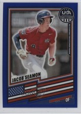 2026 Panini Stars & Stripes Prizm Blue Prizm 200/299 Jacob Seamon #199 1n5