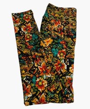LuLaRoe Leggings OS One Size Floral Tropical AZTEC HIBISCUS Colorful Watercolor