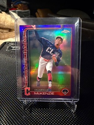 Triston McKenzie /250 2025 Topps Chrome Cleveland Guardians