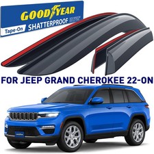 Side Window Deflectors Rain Guards for 22-26 Jeep Grand Cherokee SHATTERPROOF