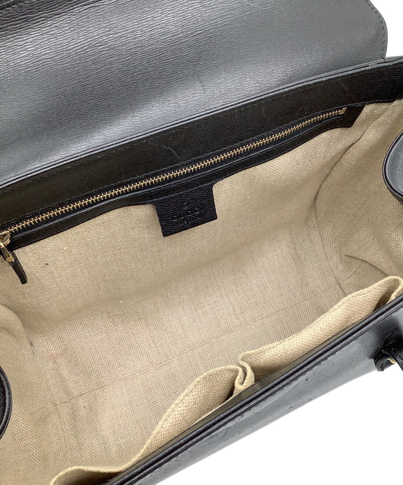 GUCCI Bamboo Top Handle Handbag Black Leather Italy Model 338989 SN2577 thumbnail 24