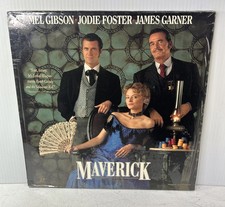 Maverick 1994 Laserdisc Widescreen Jodie Foster Mel Gibson Western Comedy VG