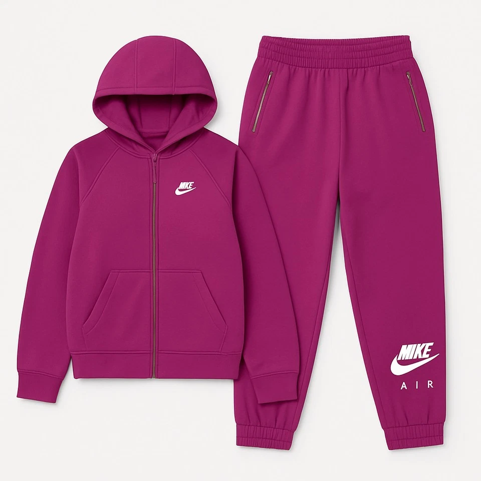 💜 Nike Air Women’s 3X Magenta Tracksuit Set – Hoodie + Joggers, Soft & Stylish - Image 2 of 4