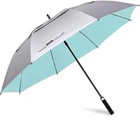 G4Free 46 Inch Golf Umbrella Auto Open Windproof Double Canopy, Lake Blue