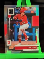 2022 Panini Chronicles Clearly Donruss Purple #23/25 Juan Yepez No. 7