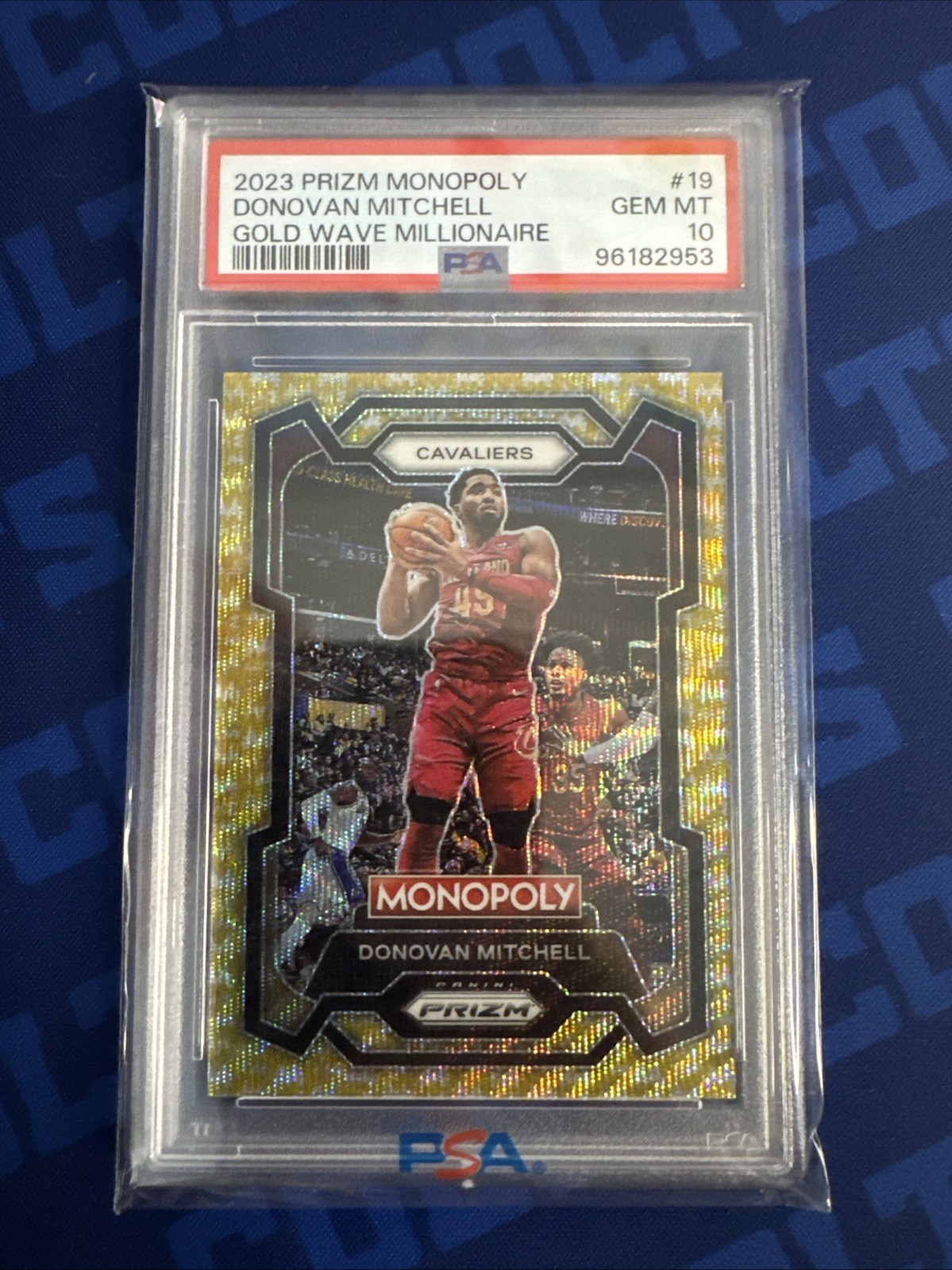 2023 Prizm Monopoly - Donovan Mitchell Gold Wave Millionaire /10 - PSA 10 Pop 2
