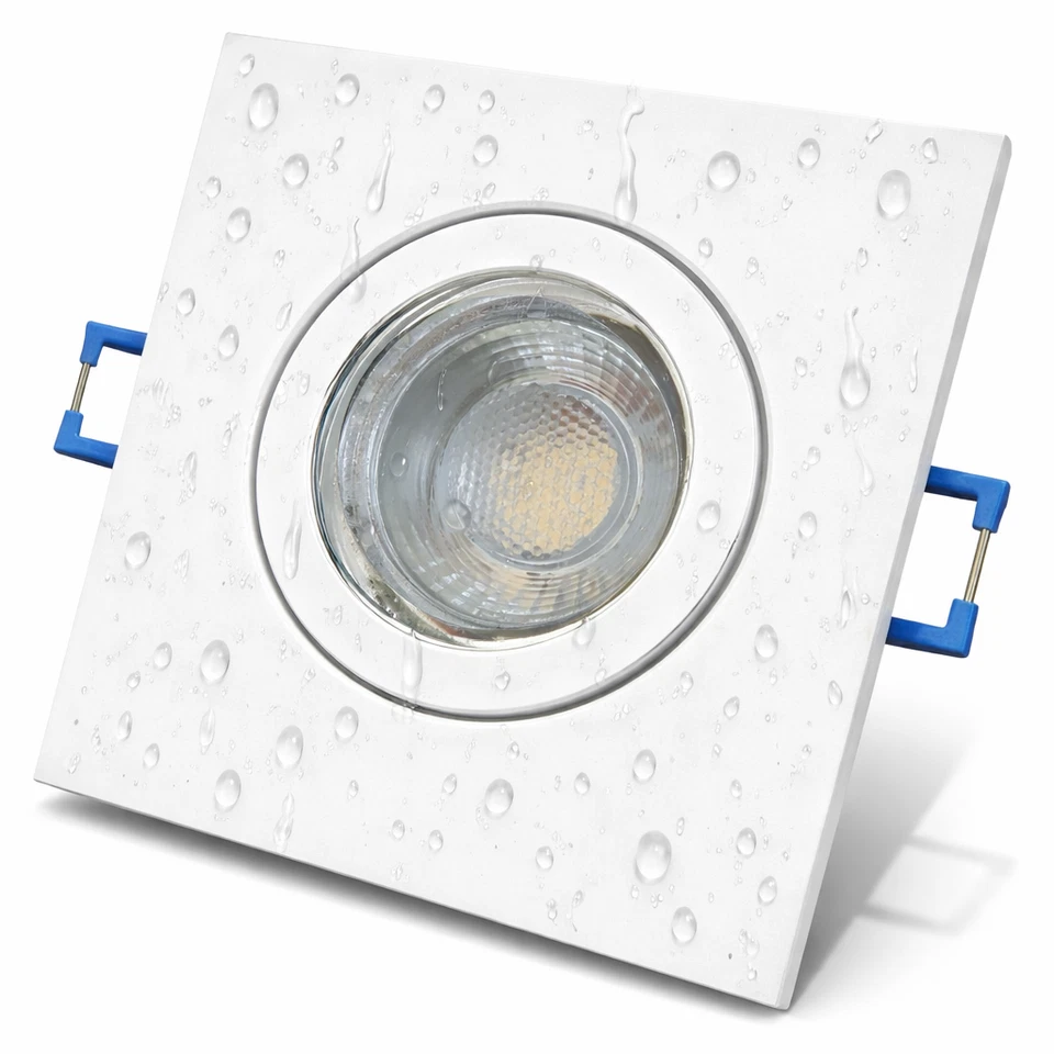 12V | Bad Einbauleuchten IP44 | 5W | SMD LED | Weiss | Eckig | LED Treiber dabei - Bild 1 von 4