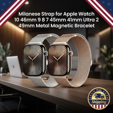 Magnetic Loop Metal strap band For Apple watch iWatch 12 11 10 9 8 7 6 5 4 SE 3
