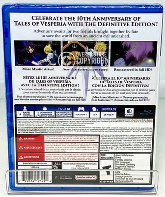 Tales of Vesperia: Definitive Edition - PS4 - Brand New | Factory