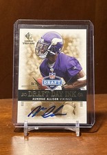 2007 SP Rookie Threads - Draft Day Ink Aundrae Allison #DDI-AA (AU, RC)