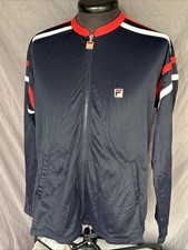 Vintage Fila Track Top blue track top Full Zip Pockets Tennis Jogging 44 Italy