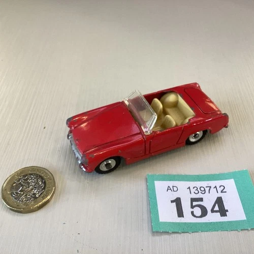 Vintage Dinky Toys 112 Austin Healey Sprite Red 1950s Diecast Playworn UK