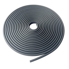 Rubber Edge Trim, 1/4" U Channel Fit 1/4"- Length 20', Black 