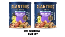 PLANTERS Deluxe Lightly Salted Mixed Nuts, Party Snacks, 15.25 oz Pack of 2