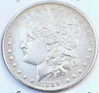 High Grade 1889 Morgan US Silver Dollar! Outstanding Uncirculated Details!