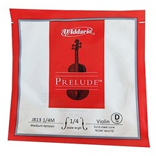 D'Addario Prelude Violin Single D String, 1/4 Scale, Medium Tension