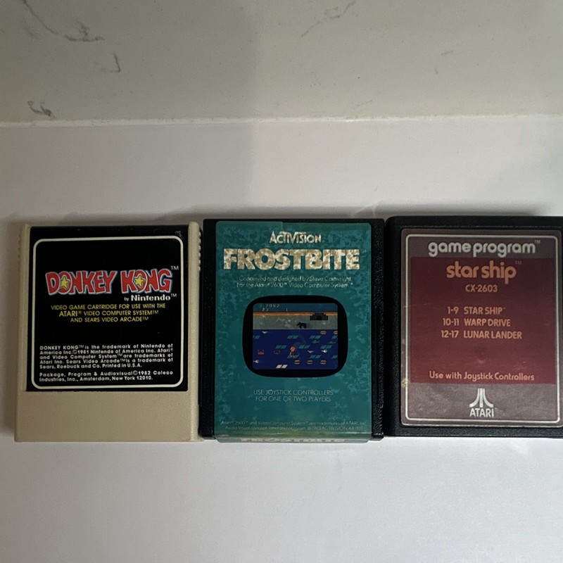 Atari 2600 Game Lot 3 Carts FOR PARTS/REPAIR Not Working Donkey Kong Frostbite