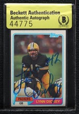 BAS 1981 Topps Lynn Dickey #41 Authentic Auto 3c7
