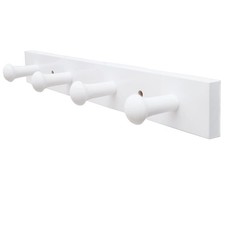 Wooden Peg Coat Rack for Kid's Room - Wall Mounted Hooks for Coats, Jackets, ...