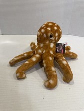 Aurora Octopus Plush Realistic Stuffed Animal Toy 8 Span, 5 In High. NWT