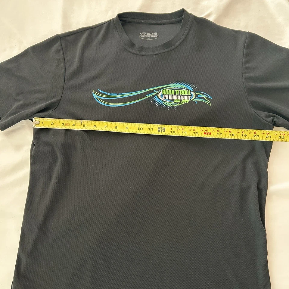 Sugoi Mens Rock N Roll 1/2 Marathon San Jose 2009 Sz L Running T-Shirt Black - Image 2 of 4