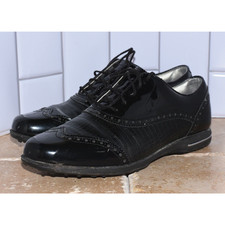 FootJoy FJ Tailored Spike less Wingtip Croc Patent Leather Golf Shoes 9M