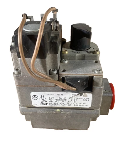 White Rodgers Furnace Gas Control Valve Model 36C76 Aluminum 24v